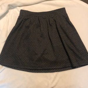 Black and White Chevron Skirt